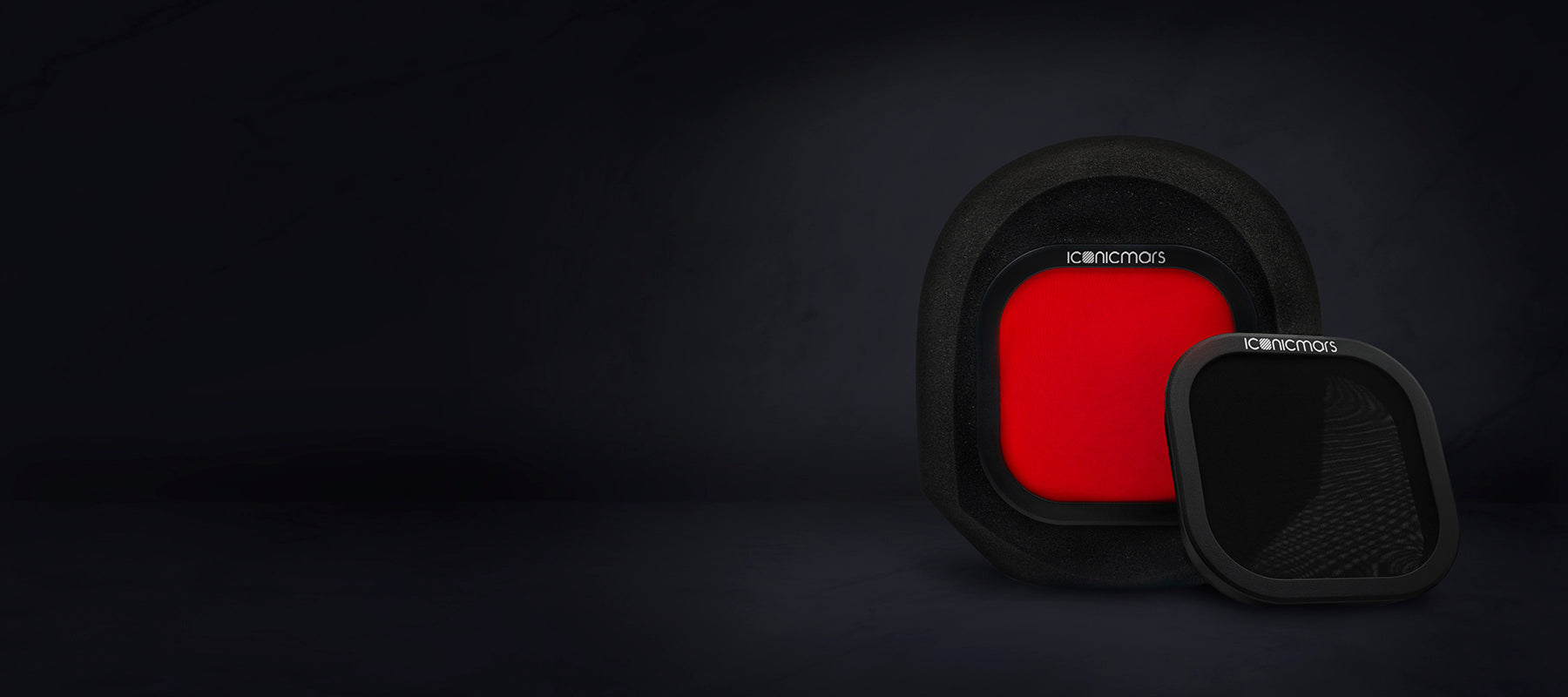 The Comet Pro Isolation Shield for Professional Studio Recording by Iconic Mars with Red Pop Filter