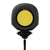 Face on view of Comet with Pop Filter on Mic Stand for Vocal Booth, Streaming, ASMR, and Live Performance -- Canary Yellow