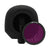 Front View of Comet Isolation Booth with pop filter for home studio and streaming -- Midnight Purple