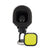 The Comet X Eye ball like isolation booth with pop filter off showing microphone acoustic isolation chamber  -- Canary Yellow