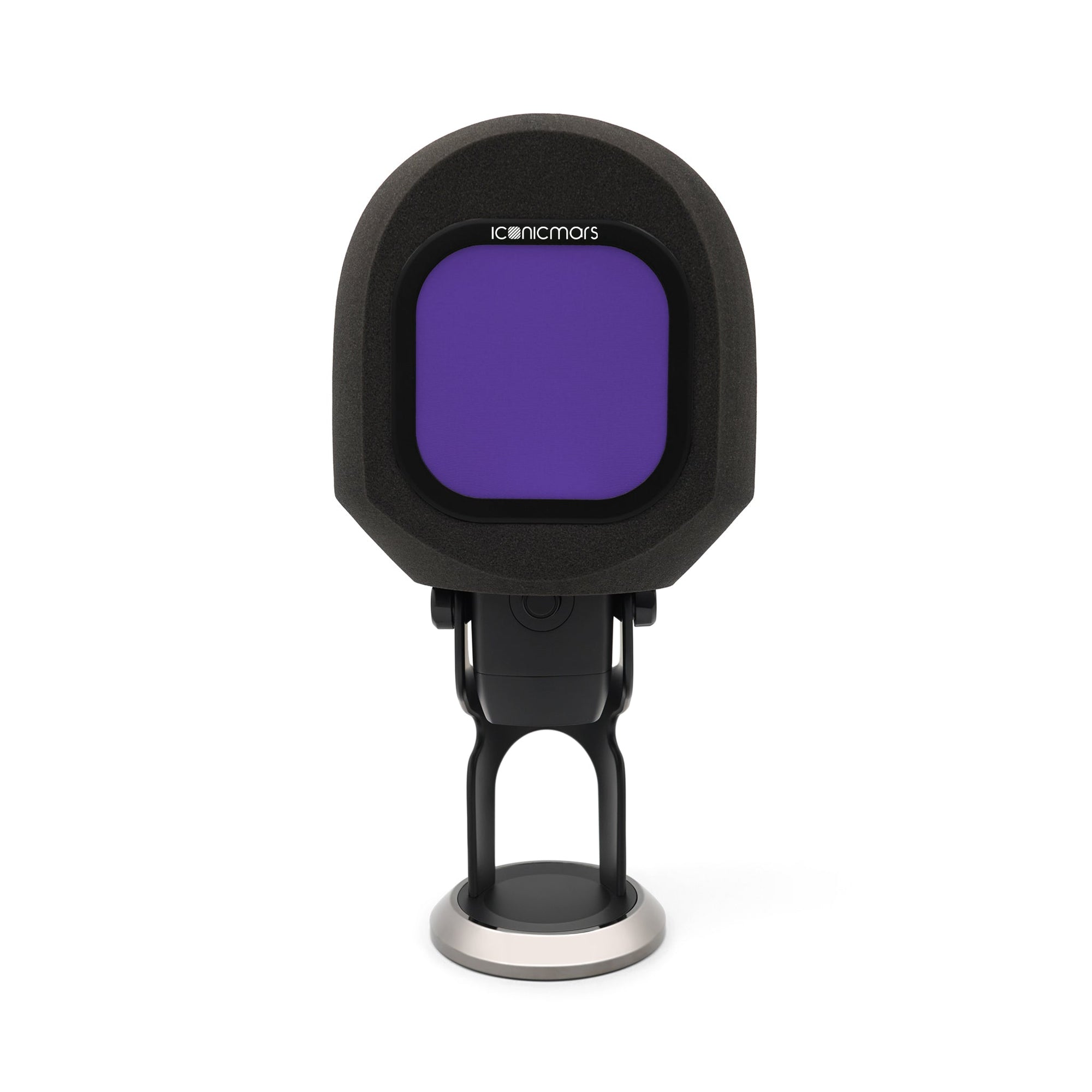 The Comet X with pop filter, isolation booth made for larger diameter microphones like Blue Yeti  -- Midnight Purple