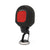 The Comet X with pop filter in quarter view, vocal booth shield made for streaming, asmr, and home studio  -- Retro Red