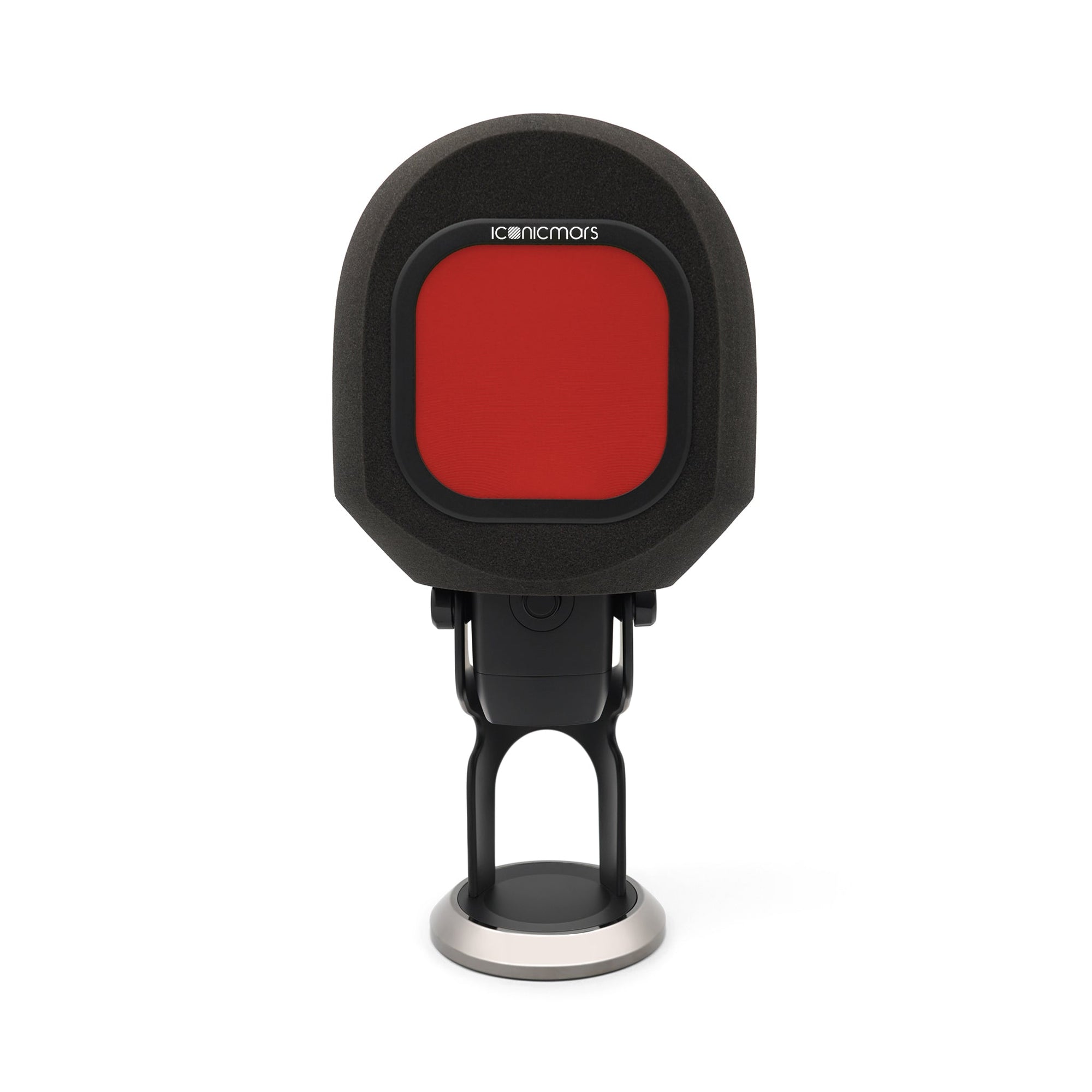The Comet X with pop filter, isolation booth made for larger diameter microphones like Blue Yeti  -- Retro Red