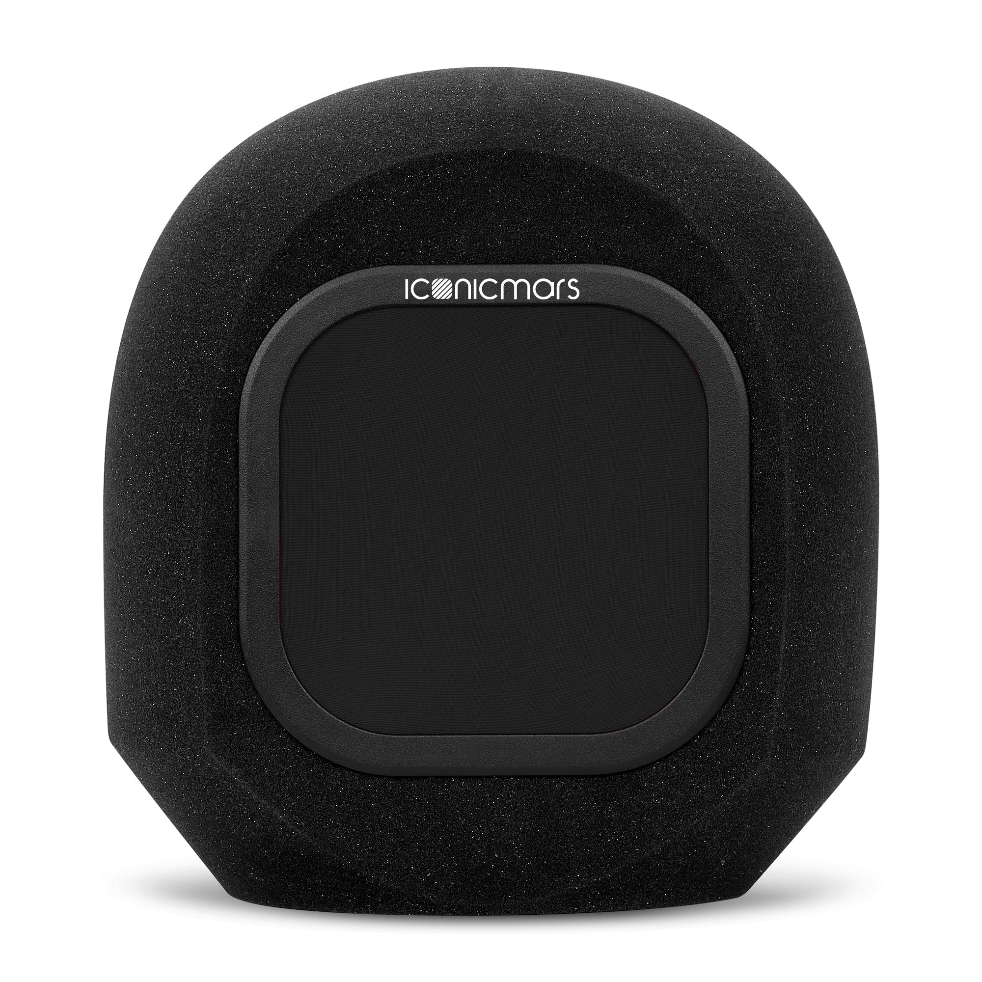 Comet Pro sitting face on with dual layer mesh pop filter for home and professional studio booth  -- Galaxy Black