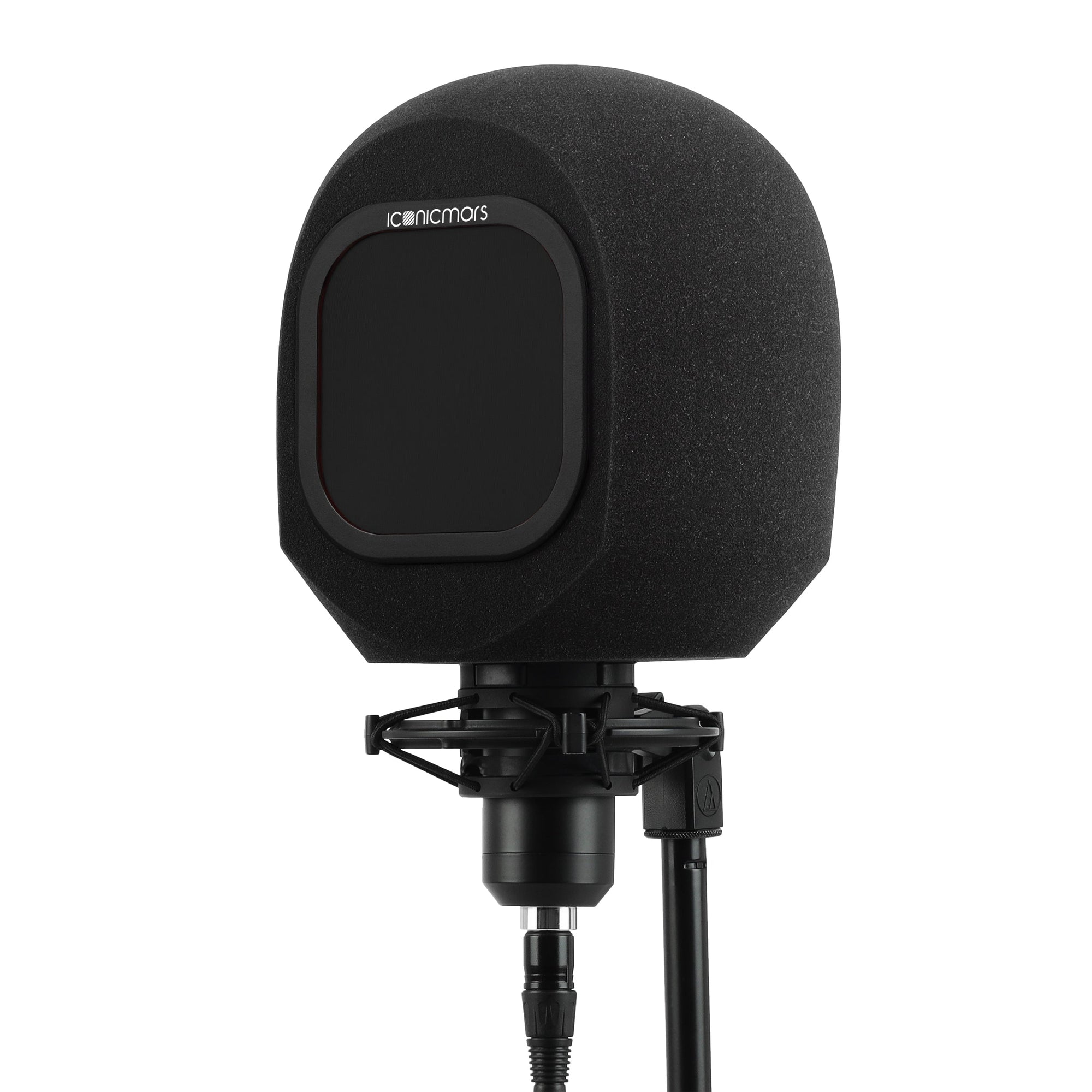 The Comet Pro with Pop Filter on Mic stand for eyeball like home recording isolation booth  -- Galaxy Black