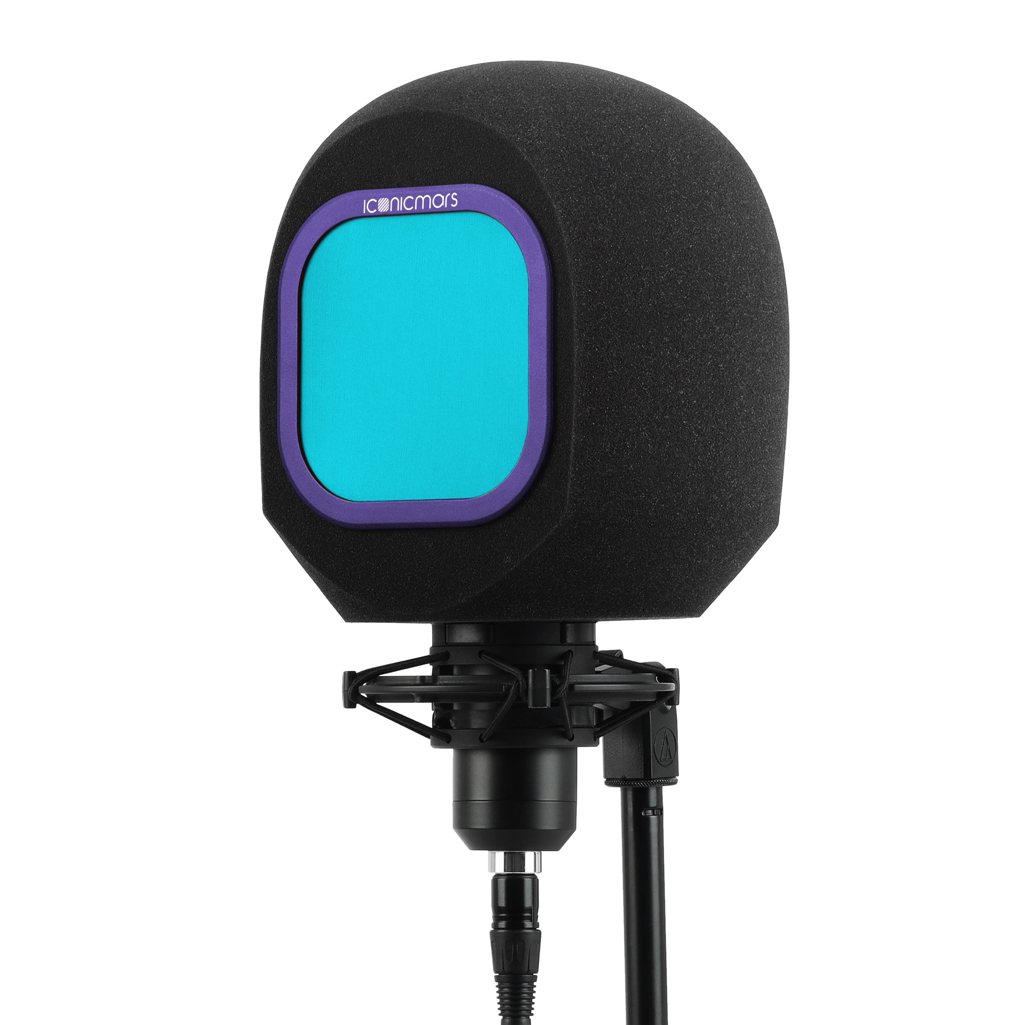 The Comet Pro with Pop Filter on Mic stand for eyeball like home recording isolation booth  -- Lavender Sky