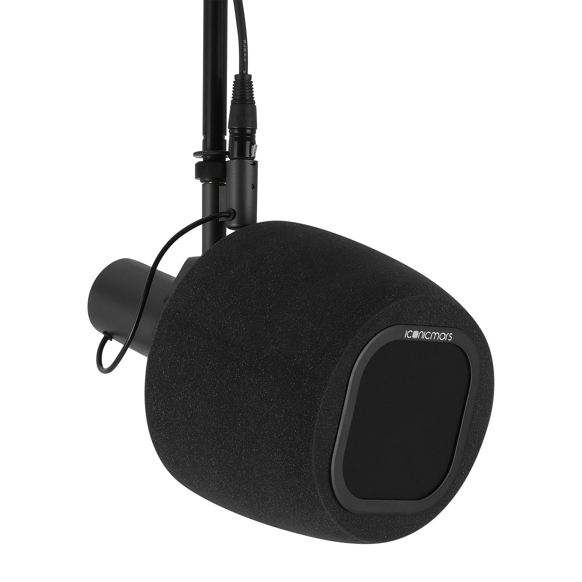 Comet X7B with pop filter on mic stand, vocal booth made for streaming, asmr, pro and home studio recording  -- Galaxy Black