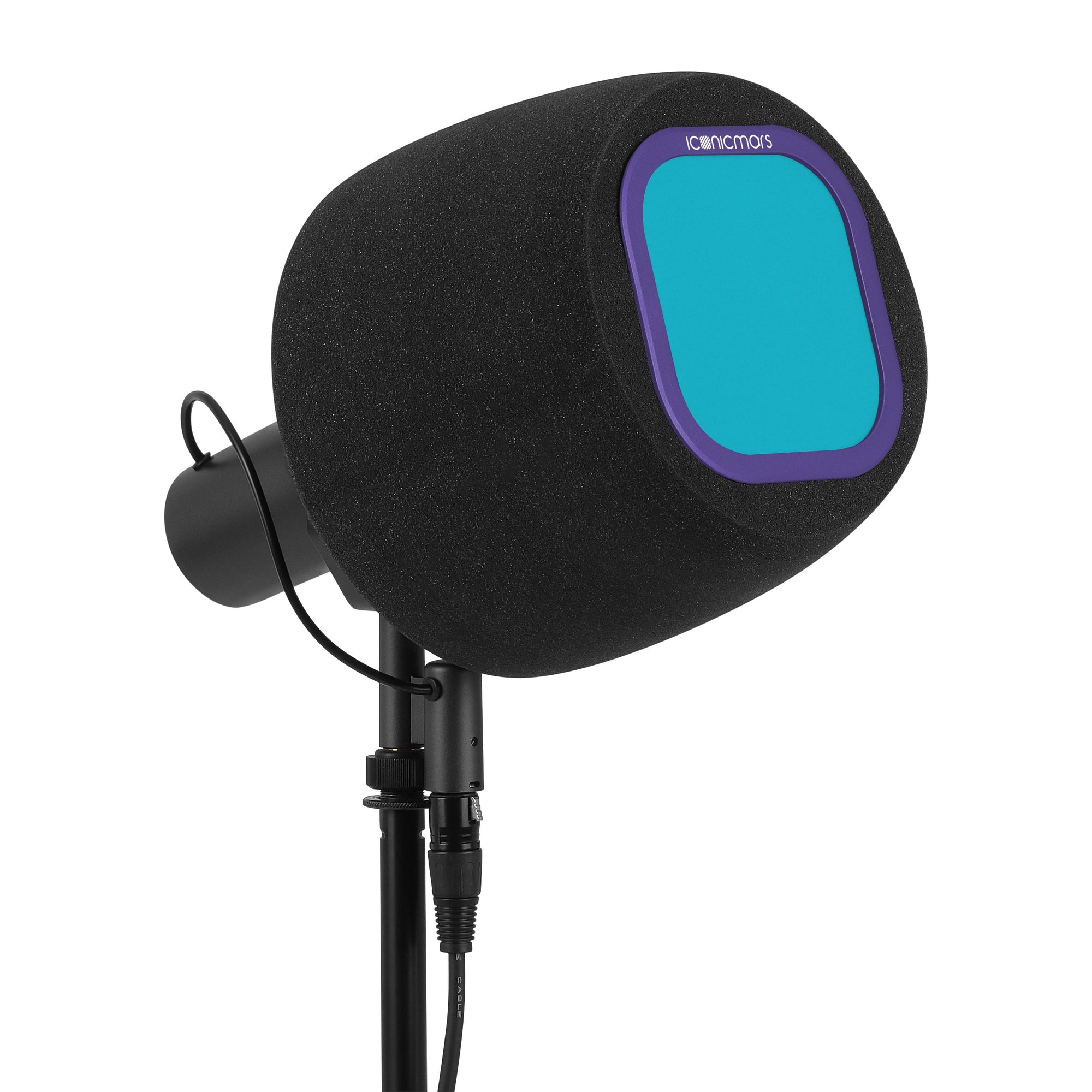 Comet X7B with pop filter, Professional isolation booth foam cover for front facing style microphone  -- Lavender Sky