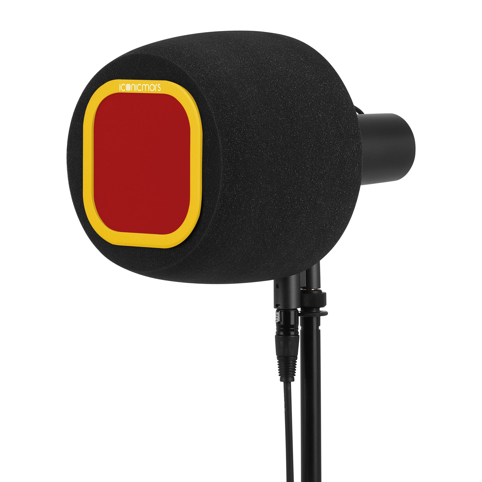 Comet X7B side with pop filter stand with eyeball like design for front facing microphone like Shure SM7B  -- K&M