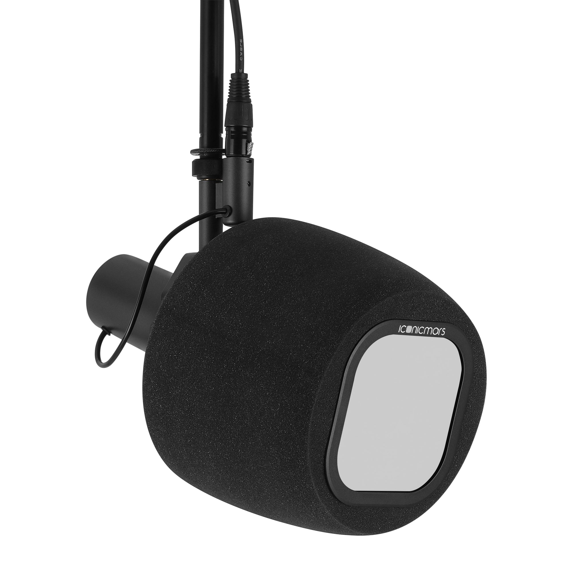 Comet X7B with pop filter on mic stand, vocal booth made for streaming, asmr, pro and home studio recording  -- Soft White