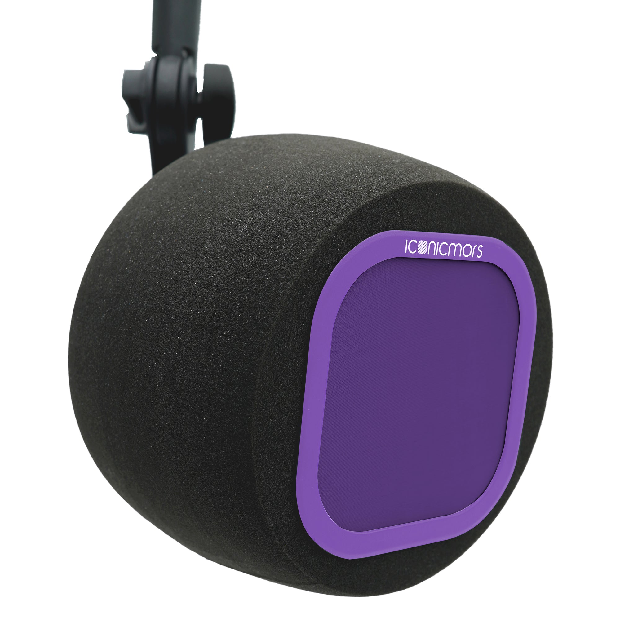 Comet X7A with pop filter, Professional isolation booth foam cover for shotgun style microphone  -- Purple Berry
