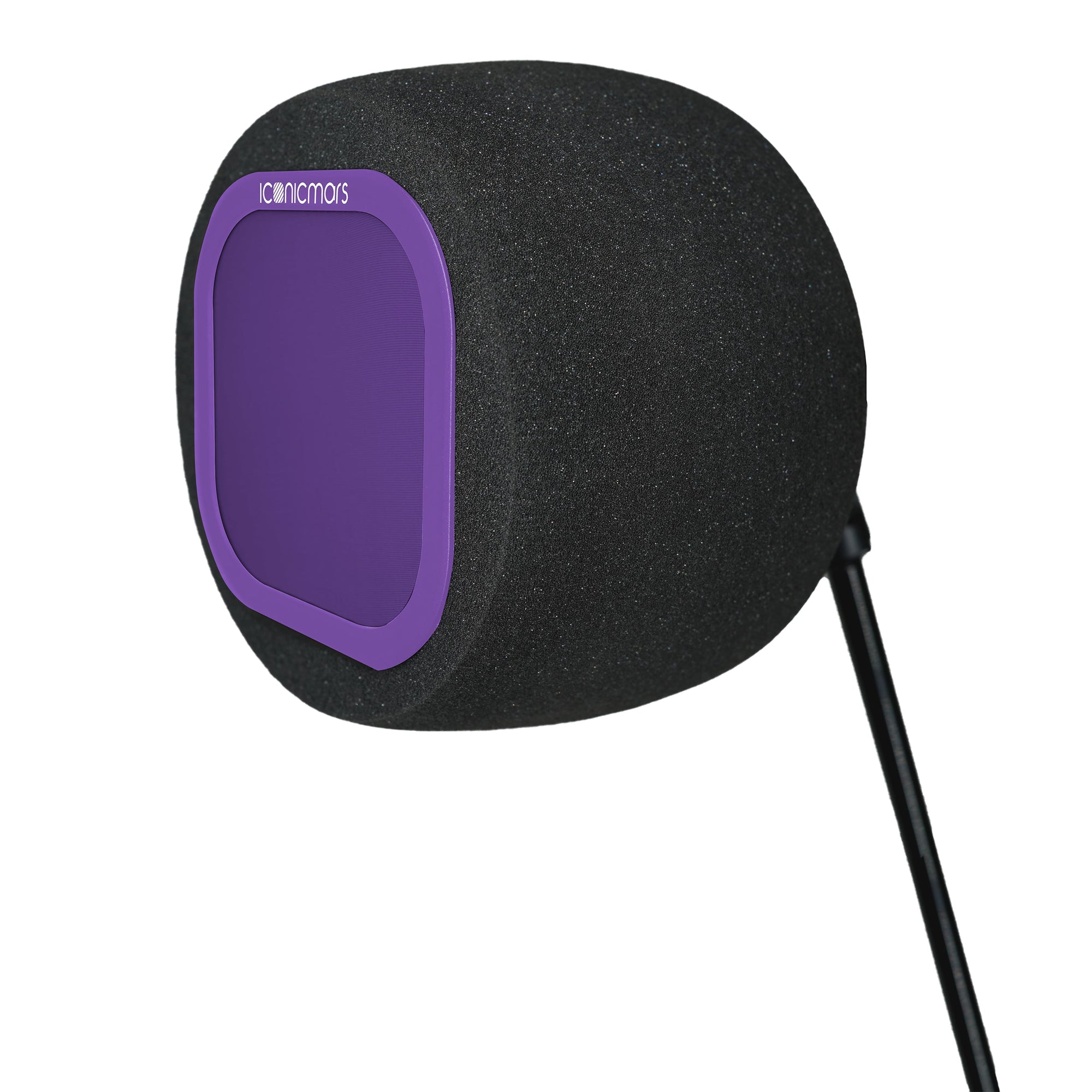 Comet X7A with pop filter on mic stand,  vocal booth made for streaming, asmr, and pro studio recording  -- Purple Berry