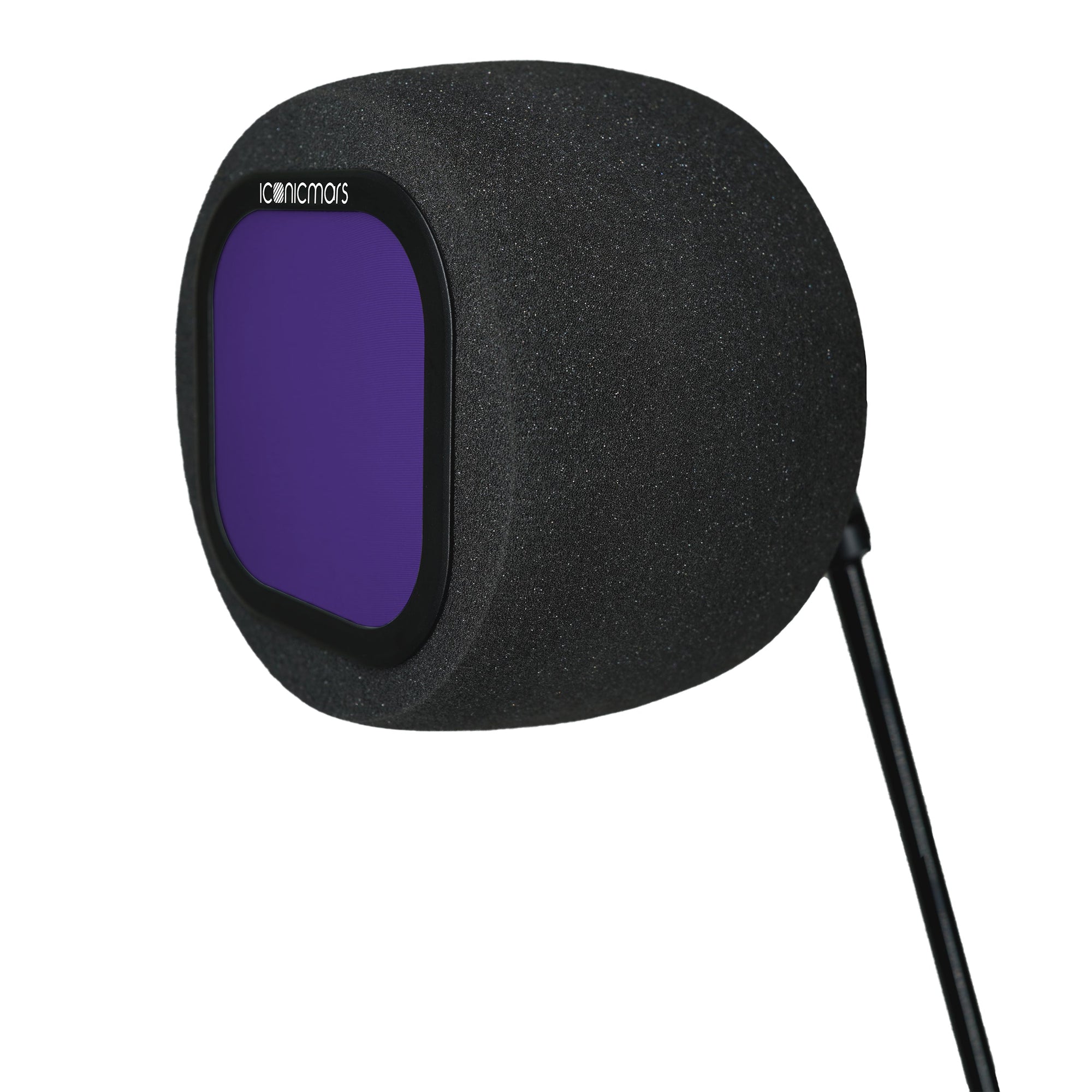 Comet X7A with pop filter on mic stand,  vocal booth made for streaming, asmr, and pro studio recording  -- Midnight Purple