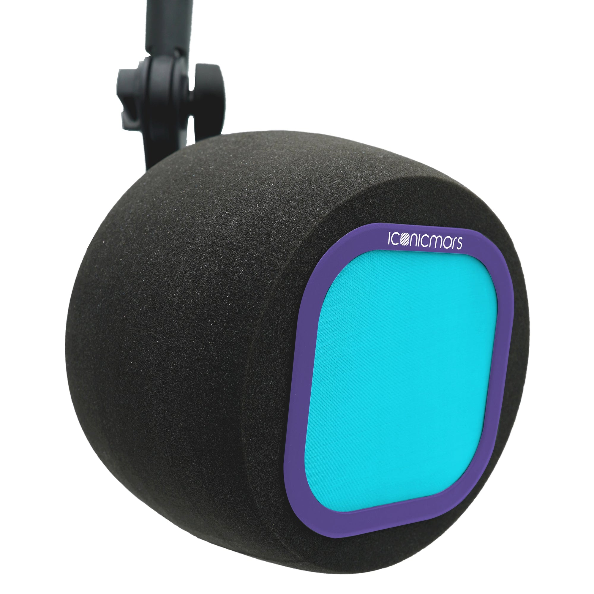 Comet X7A with pop filter, Professional isolation booth foam cover for shotgun style microphone  -- Lavender Sky