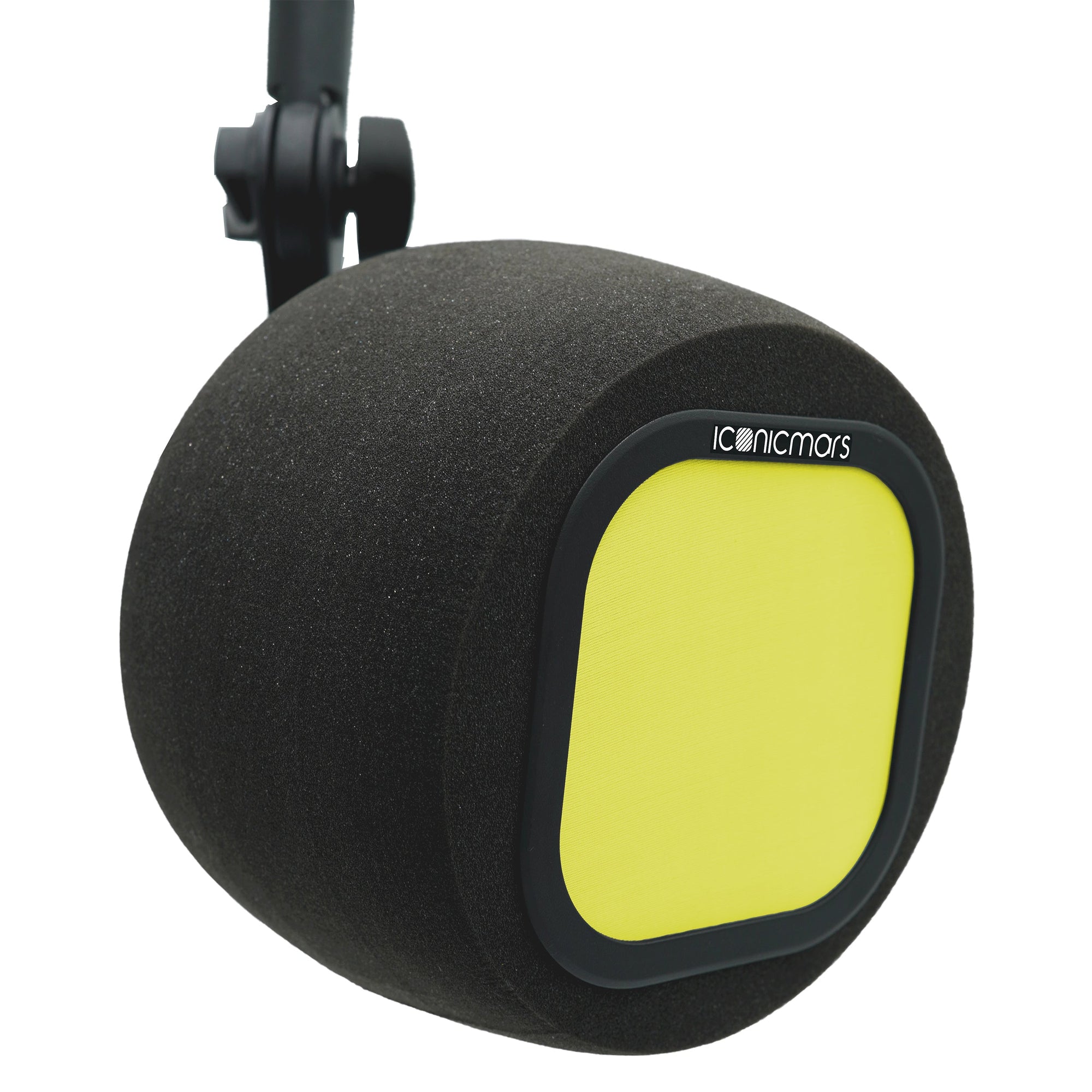 Comet X7A with pop filter, Professional isolation booth foam cover for shotgun style microphone  -- Canary Yellow