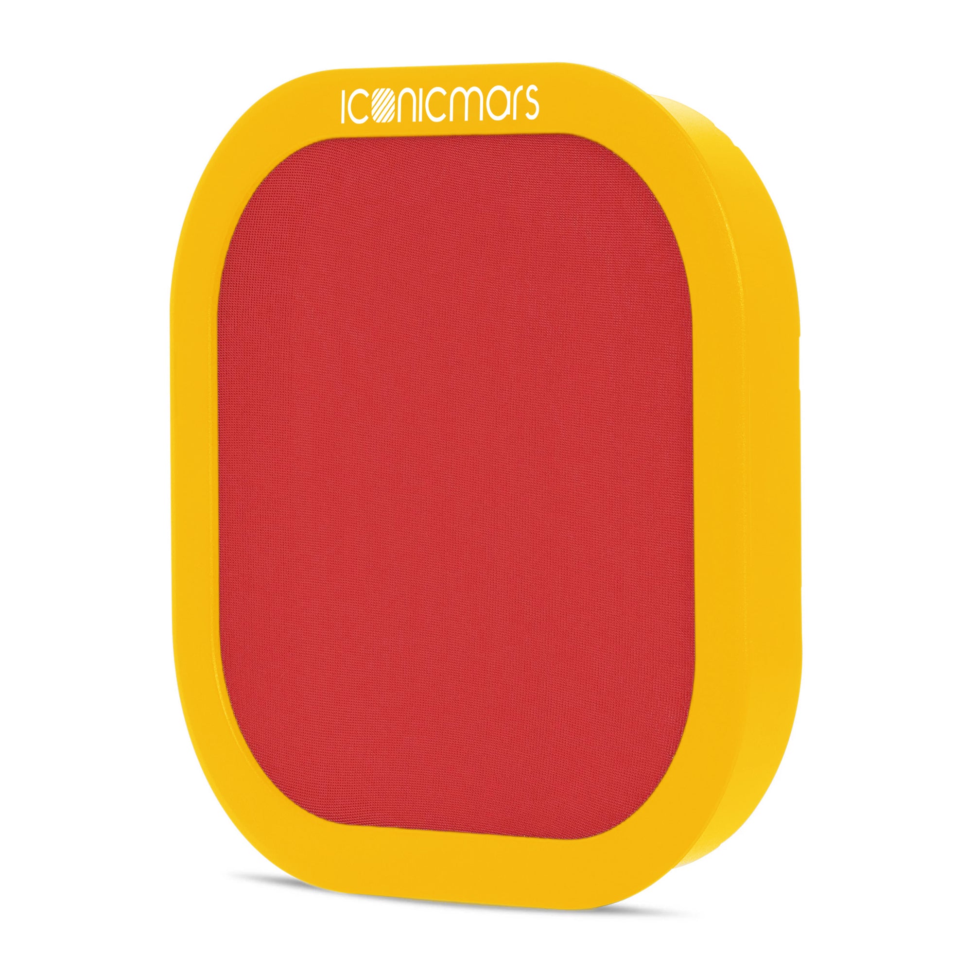 Red Lemonade, Red and Yellow dual layer mesh pop filter for Comet Pro Isolation Booth Foam